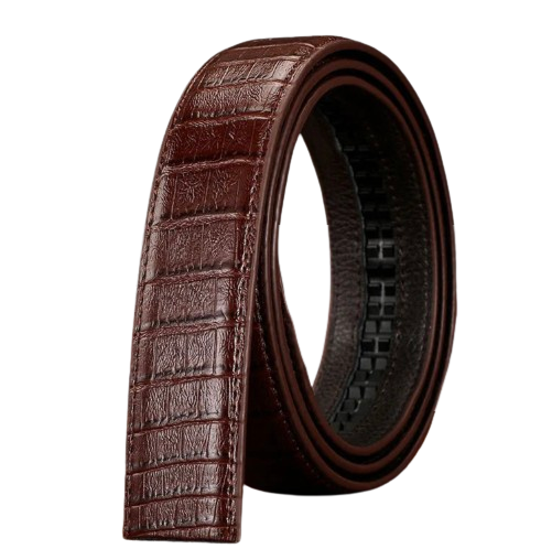 Bande Seule Croco Marron